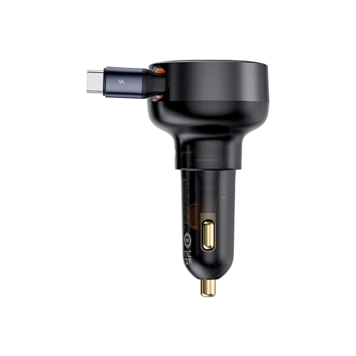 Baseus Car Charger C+ Retractable Cable 60W - Linkphones Center