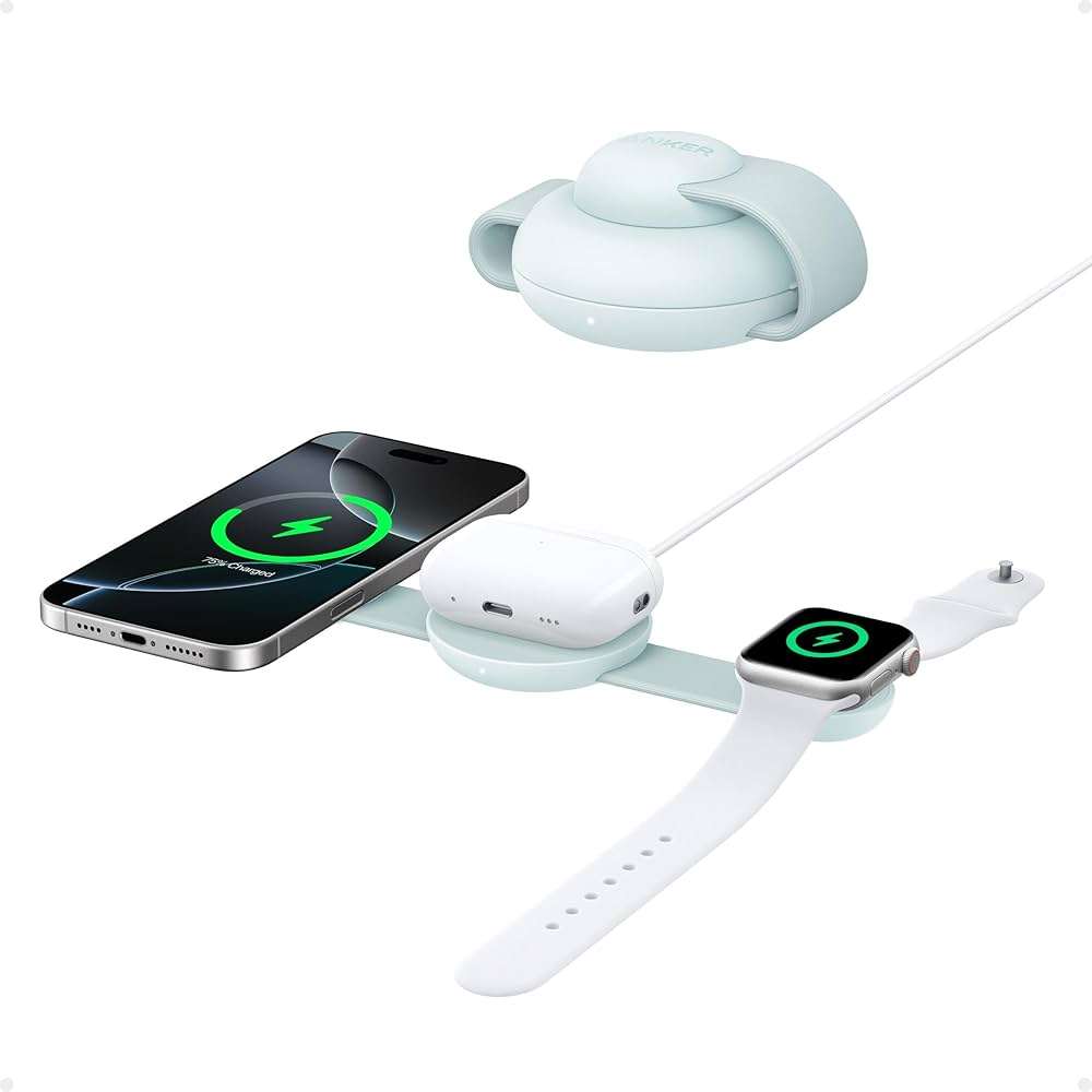 Anker Ultra-Compact 3-in-1 Qi2 Charger (MagGo Wireless Charging Station) Price in Kenya- Linkphones Center 