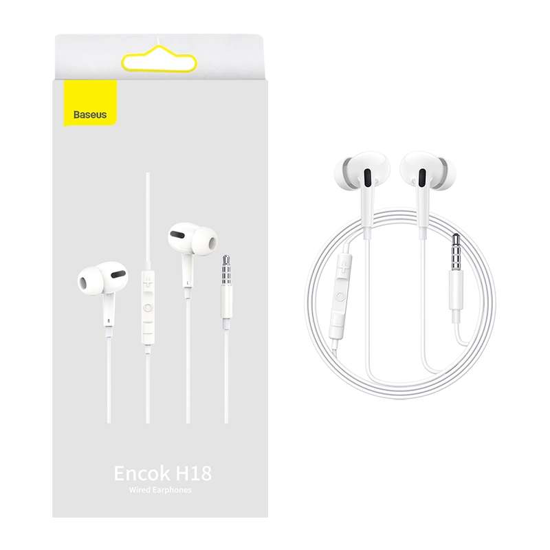 Baseus Enock Wired Earphones - Linkphones Center